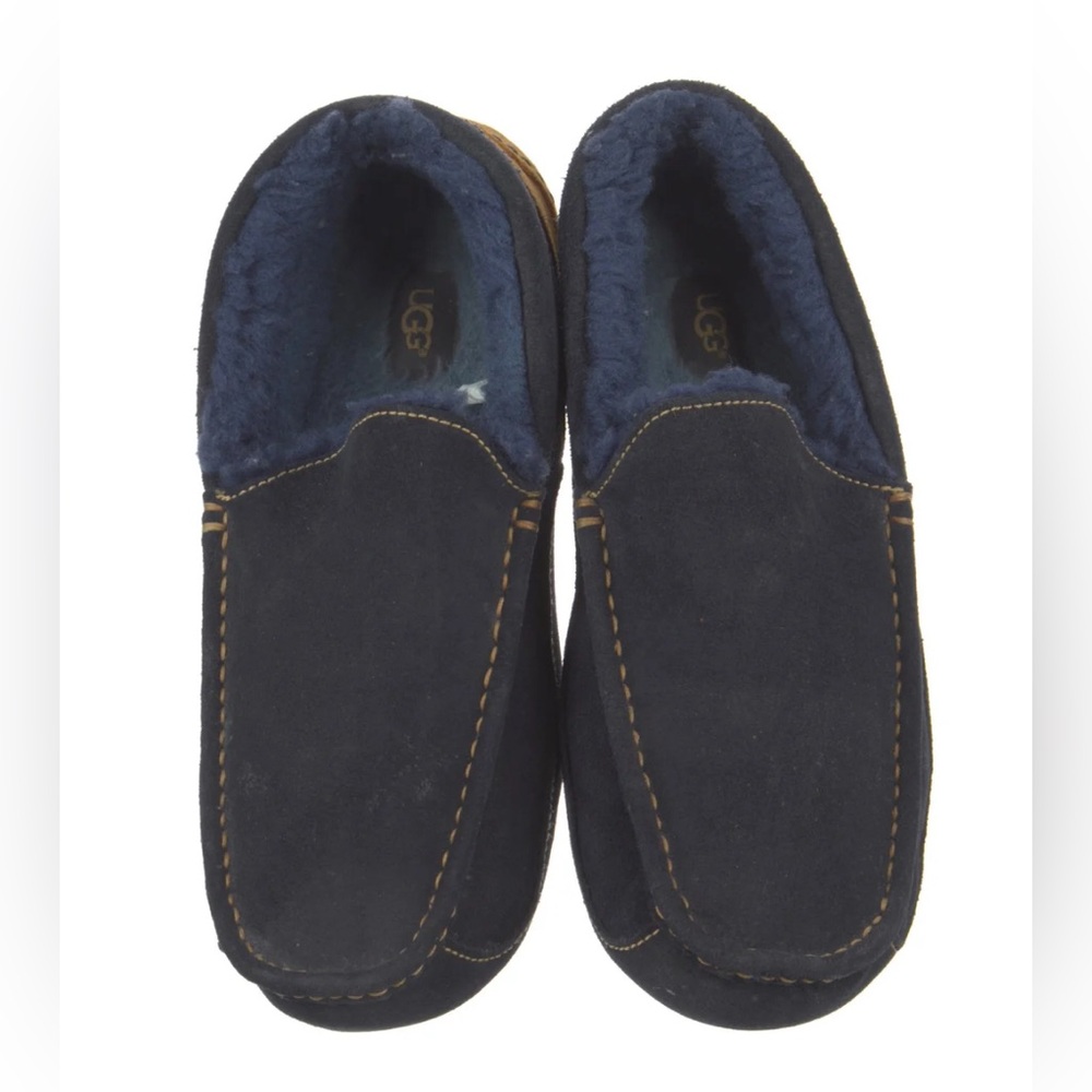 Ugg Men's Size 11 Navy Blue Suede Moccasins Slippers Shoes Drivers